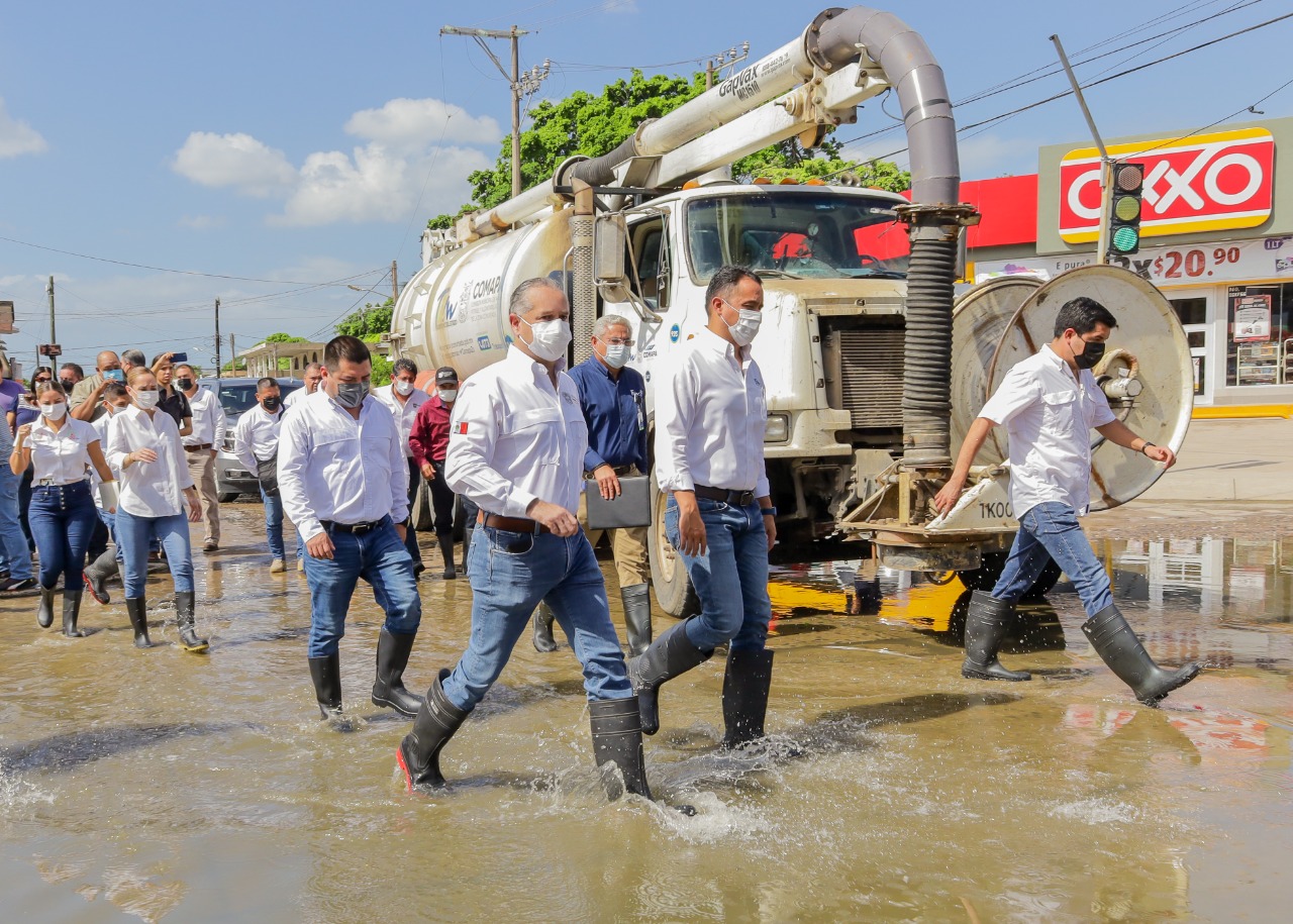 PACTA ADRIÁN OSEGUERA, MITIGAR PROBLEMA DE INUNDACIONES EN CIUDAD MADERO