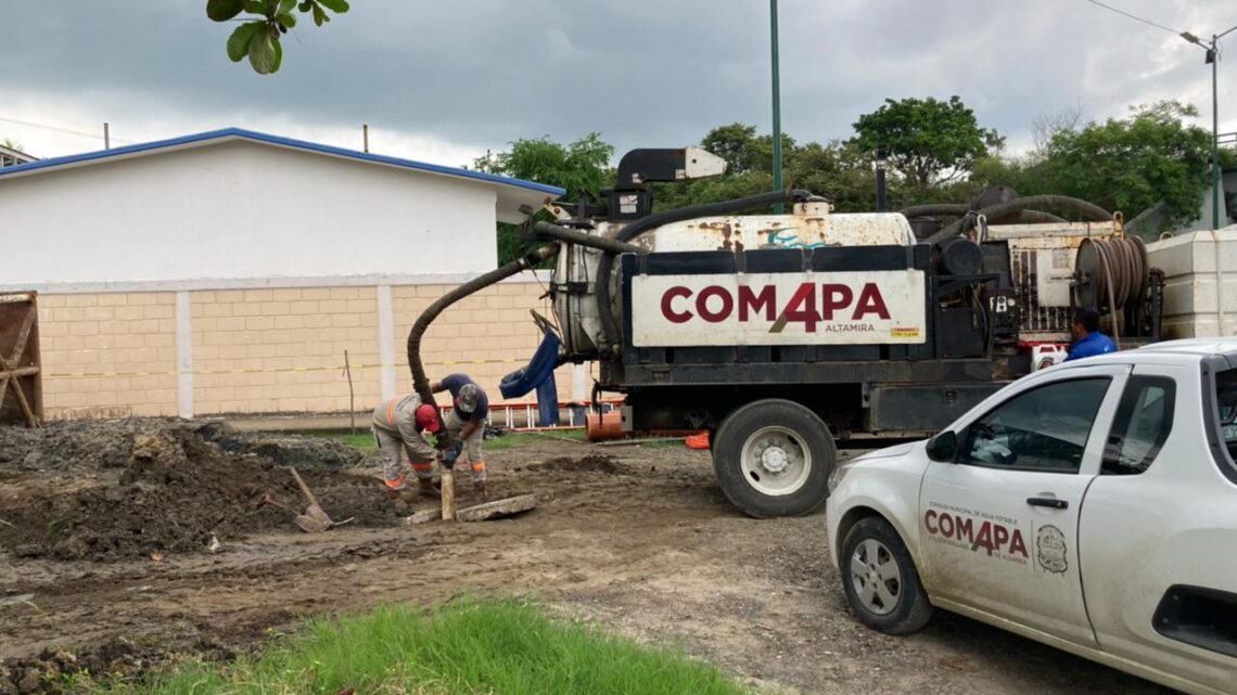 COMAPA ALTAMIRA BRINDA MANTENIMIENTO A COLECTORES Y LÍNEAS DE DRENAJE