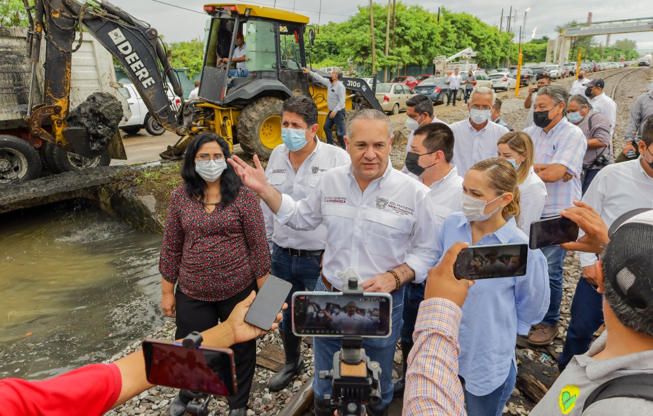 ACELERAN ACCIONES PARA MITIGAR INUNDACIONES EN CIUDAD MADERO
