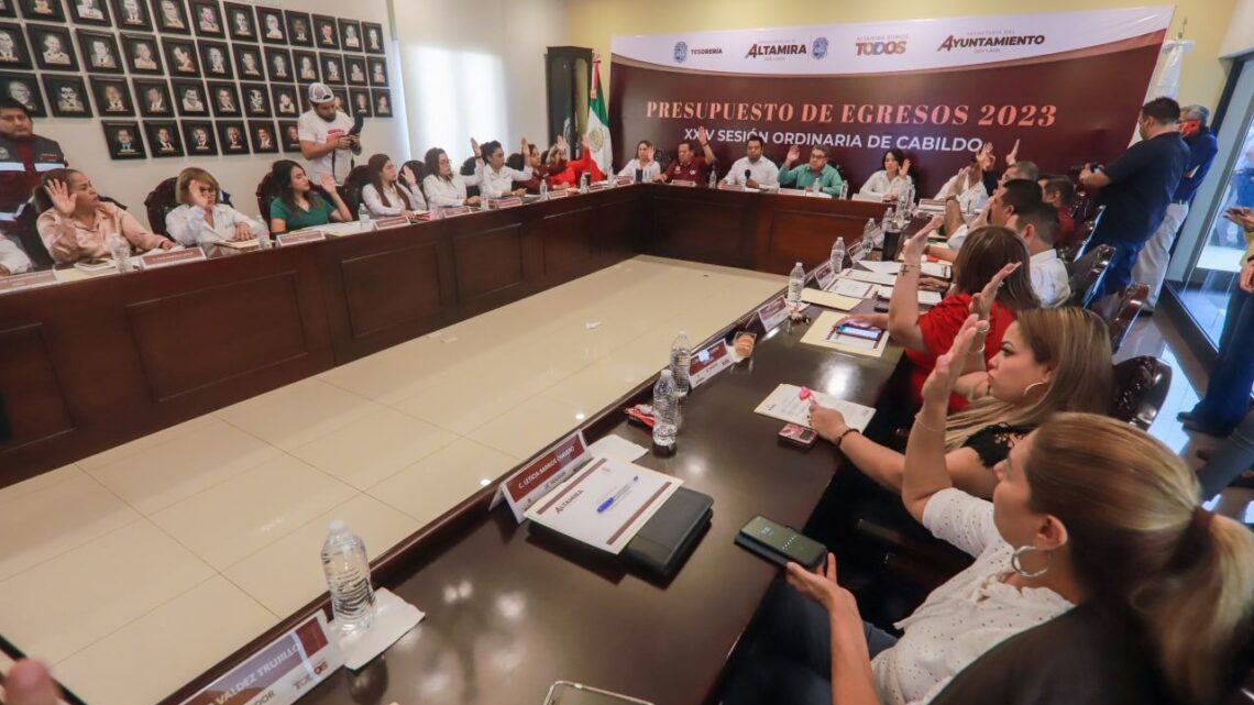 AUMENTA CABILDO ALTAMIRENSE PRESUPUESTO DE EGRESOS 2023