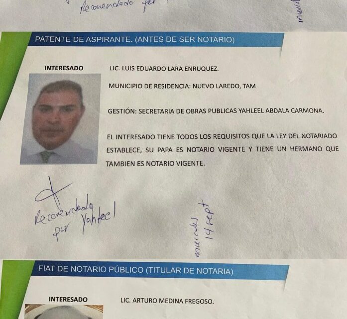 Cancela gobierno otras 3 notarías; una de ellas la gestionó Yahleel Abdala