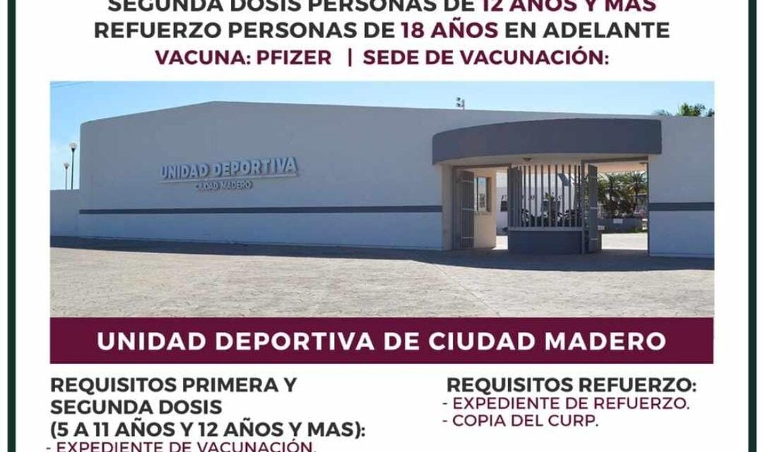 ANUNCIAN VACUNACIÓN CONTRA EL COVID 19 EN CIUDAD MADERO