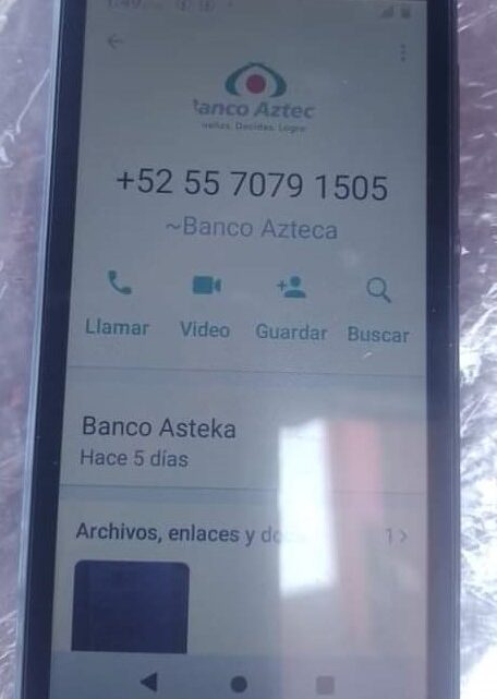 ESTAFAN A PERSONA DE LA TERCERA EDAD MEDIANTE UNA LLAMADA TELEFONICA