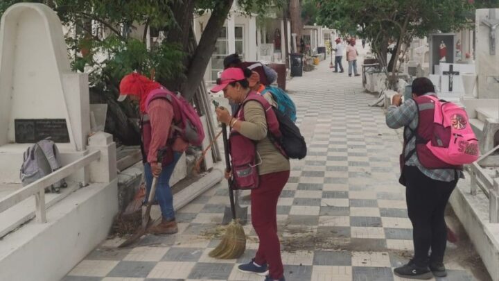 REFUERZAN LABORES DE LIMPIEZA EN PANTEONES DE CIUDAD MADERO.