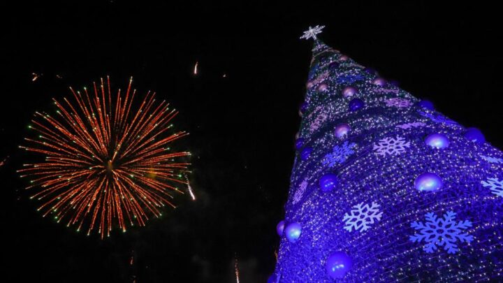 ESPECTACULAR ENCENDIDO DEL MONUMENTAL PINO NAVIDEÑO