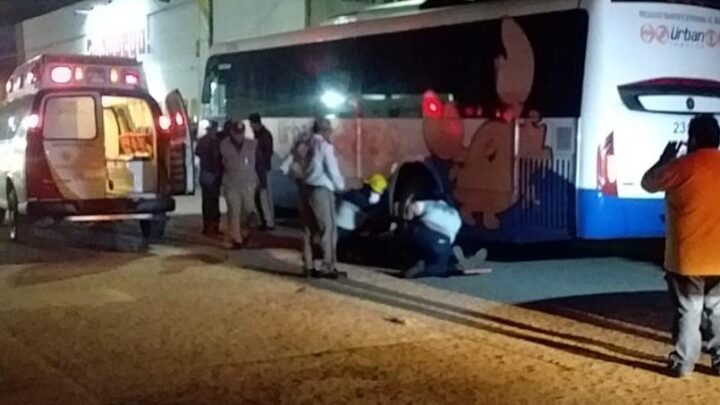 DERRAPA AL ESQUIVAR AUTOBÚS EN ALTAMIRA