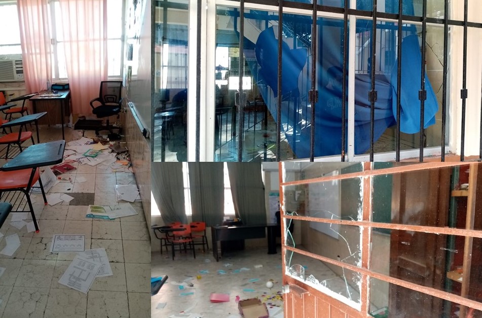 JÓVENES VANDALIZAN ESCUELA, CAUSAN DESTROZOS EN 24 SALONES.