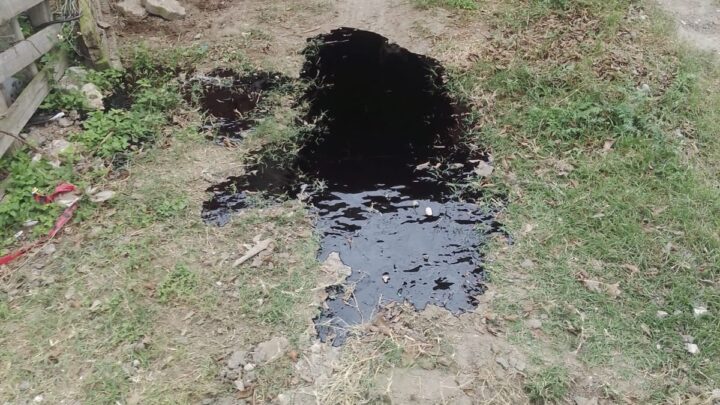 FUGA DE PETRÓLEO EN COLONIA LAS FLORES DE MADERO.