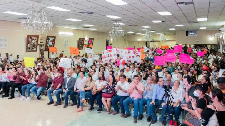 EXTRAORDINARIA ASISTENCIA EN ALTAMIRA OBTUVO LA CONFERENCIA MAGISTRAL VÍA REMOTA DE CLAUDIA SHEINBAUM