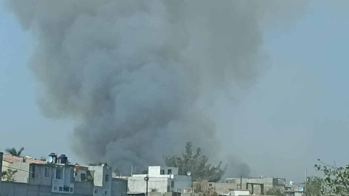 SE REGISTRA INCENDIO CERCA DE EX BASURERO EN MADERO