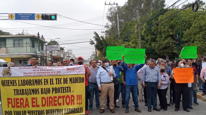 SINDICALIZADOS DEL TECNOLÓGICO DE MADERO PIDEN LA DESTITUCIÓN DEL DIRECTOR.