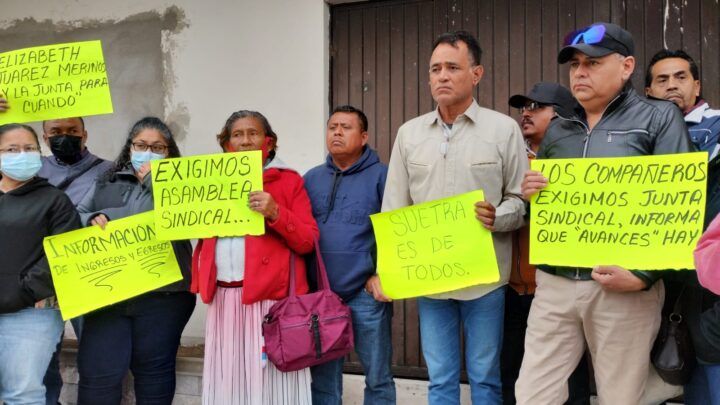 GRUPO DE SINDICALIZADOS DEL SUETRA EN TAMPICO DICEN ESTAR CANSADOS DE ELIZABETH JUÁREZ