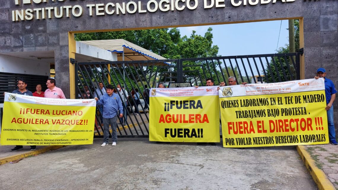 OTRO PLANTÓN DE SINDICALIZADOS DEL TECNOLÓGICO DE MADERO. OTRO PLANTÓN DE SINDICALIZADOS DEL TECNOLÓGICO DE MADERO.