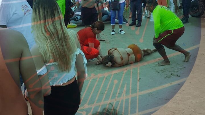 Turista a Punto de Ahogarse en Playa Miramar