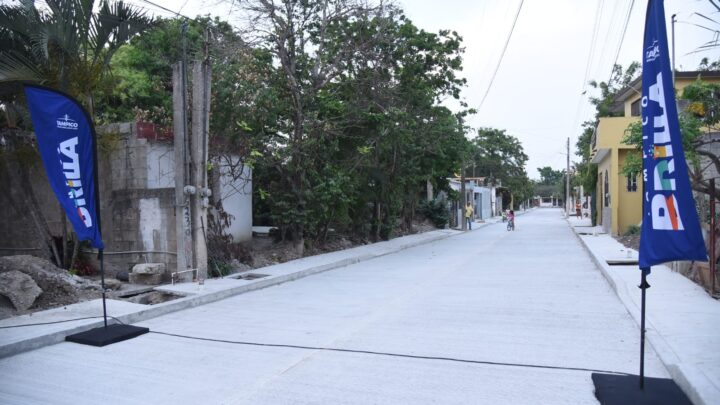 ENTREGA CHUCHO NADER NUEVA PAVIMENTACIÓN EN TANCOL