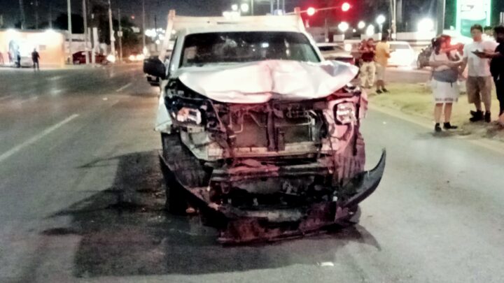 FUERTE CHOQUE DEJA DOS LESIONADOS EN ALTAMIRA