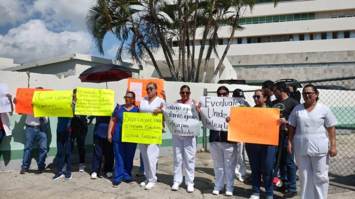 OTRA PROTESTA MÁS EN EL CANSECO DE TAMPICO; AHORA EVENTUALES PIDEN MEJORES SALARIOS