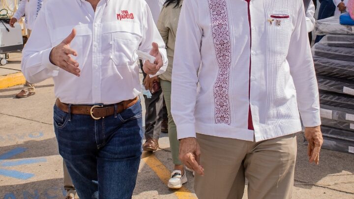 Adrián Oseguera y Gobernador recorren Hospital Civil de Ciudad Madero