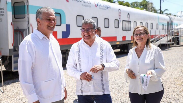 CELEBRAN EN ALTAMIRA LA LLEGADA DEL DR. VAGÓN, EL TREN DE LA SALUD