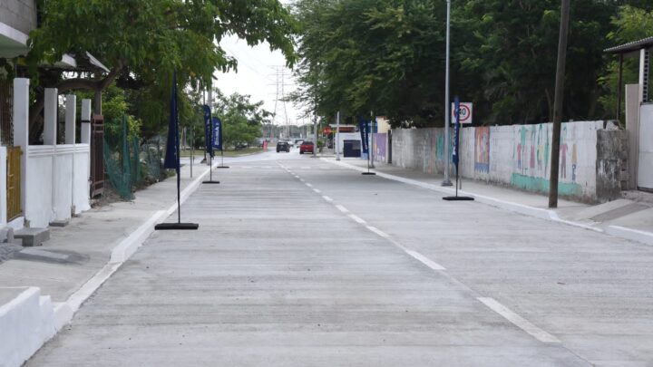 SE CONTINÚAN ENTREGANDO OBRAS DE PAVIMENTACIÓN EN TAMPICO