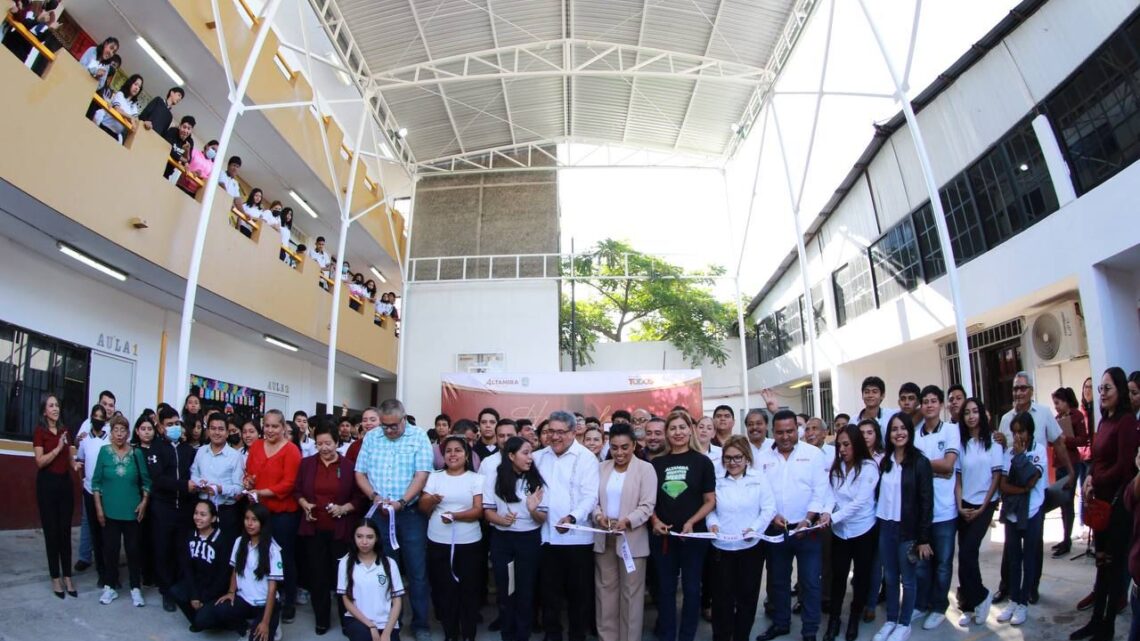 COMPROMISO CUMPLIDO: ENTREGA AMM TECHUMBRE A ESCUELA PREPARATORIA MUNICIPAL DE ALTAMIRA