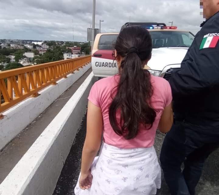 NIÑA DE 10 AÑOS DEAMBULABA SOLA SOBRE  EL PENTE TAMPICO