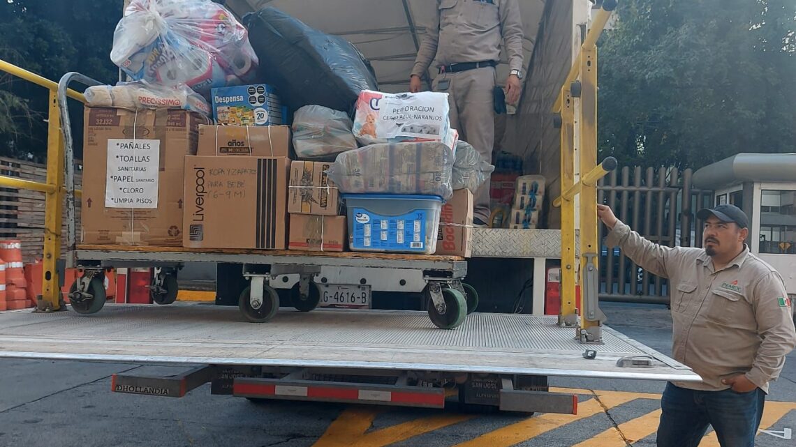 Envía PEMEX Víveres Recolectados Para Afectados Por Huracán Otis en Guerrero