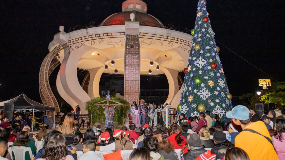 AUTORIDADES MADERENSES ENCABEZAN ENCENDIDO DEL MONUMENTAL PINO DE NAVIDAD