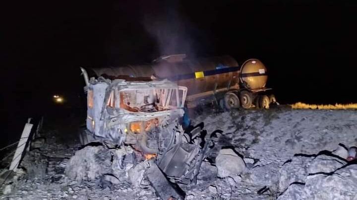 CHOQUE DE TRACTOCAMIONES E INCENDIO DE PIPA EN TULA