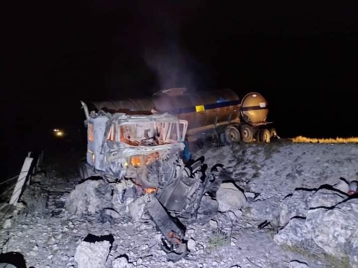 CHOQUE DE TRACTOCAMIONES E INCENDIO DE PIPA EN TULA