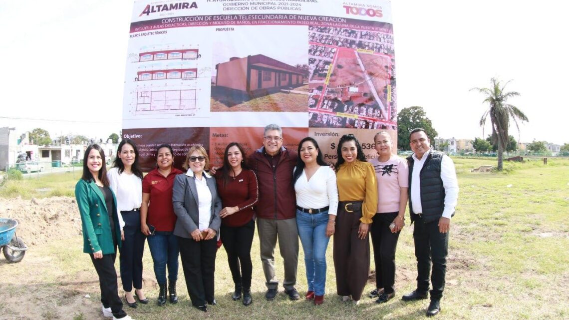 ARRANCA GOBIERNO DE ALTAMIRA CONSTRUCCIÓN DE TELESECUNDARIA EN FRACC. PASEO REAL