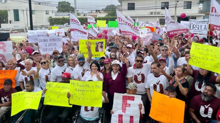 Morenistas Encabezan Marcha de Apoyo a Ursula Salazar Para Que Sea la Próxima Candidata a Presidenta Municipal de Tampico