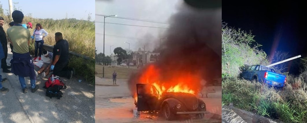 SERIE DE ACCIDENTES MOVILIZA A CUERPOS DE EMERGENCIA EN ALTAMIRA SERIE DE ACCIDENTES MOVILIZA A CUERPOS DE EMERGENCIA EN ALTAMIRA