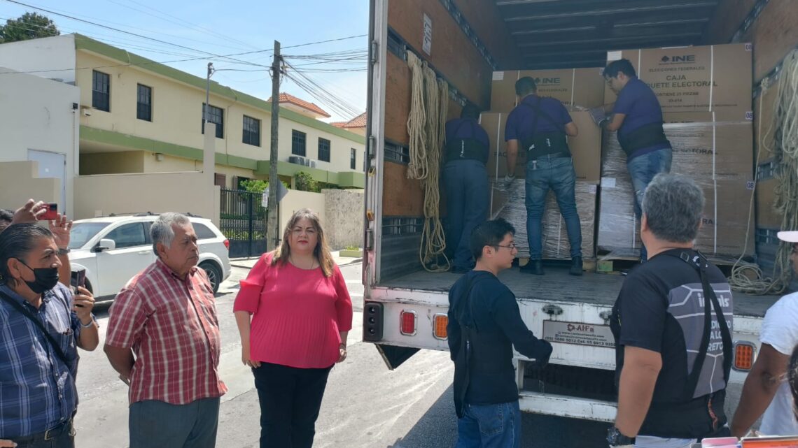 EL INE EN TAMPICO RECIBIÓ EL PRIMER ENVÍO DE DOCUMENTACIÓN Y MATERIAL ELECTORAL NO CUSTODIADO PARA LA JORNADA ELECTORAL DEL PRÓXIMO 2 DE JUNIO.