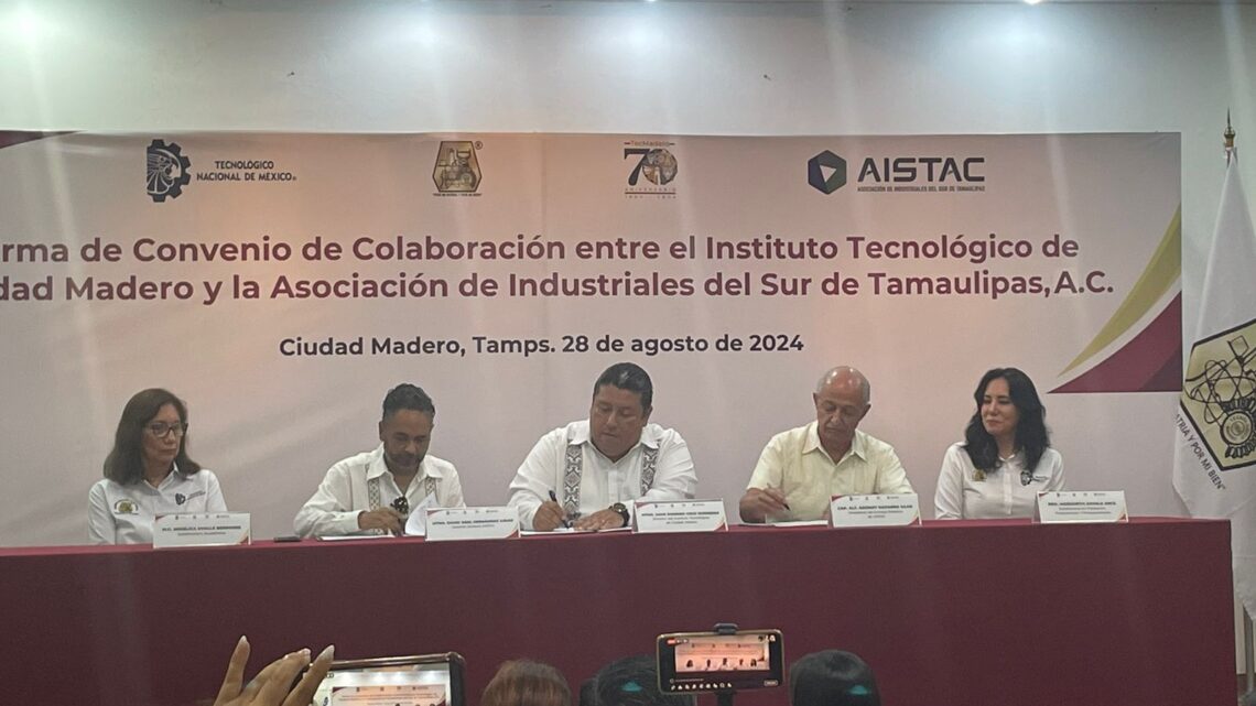 FIRMA CONVENIO DE COLABORACIÓN ENTRE EL INSTITUTO TECNOLÓGICO DE CIUDAD MADERO Y LA ASOCIACIÓN DE INDUSTRIALES DEL SUR DE TAMAULIPAS. FIRMA CONVENIO DE COLABORACIÓN ENTRE EL INSTITUTO TECNOLÓGICO DE CIUDAD MADERO Y LA ASOCIACIÓN DE INDUSTRIALES DEL SUR DE TAMAULIPAS.