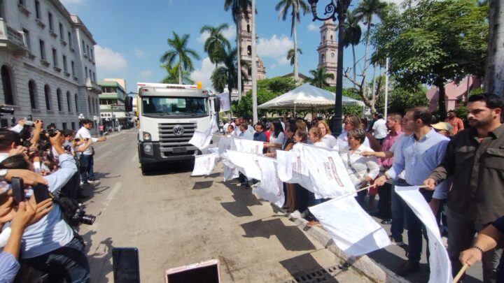 ADQUIERE MUNICIPIO DE TAMPICO PRIMEROS 5 CAMIONES RECOLECTORES DE BASURA