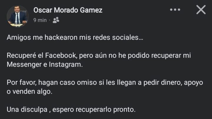HACKEAN REDES SOCIALES DE REGIDOR EN MADERO.