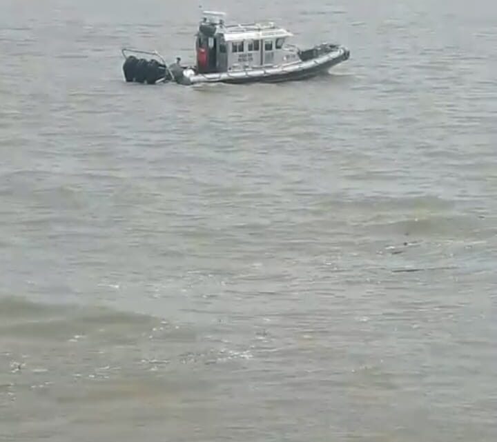 DETECTAN COCODRILO DE CASI TRES METROS EN EL RÍO, A LA ALTURA DE LA ESCOLLERA EN PLAYA MIRAMAR.
