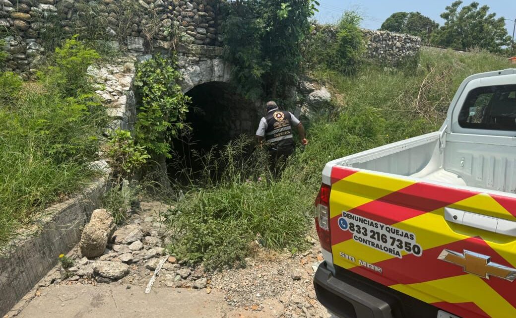 Protección Civil Madero inspecciona túneles ferroviarios para prevenir riesgos por lluvias.