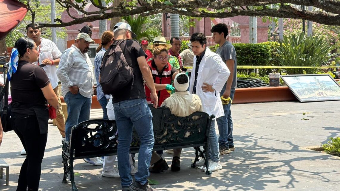 Adulto Mayor Resulta Lesionado Tras Caída En La Plaza De Armas De Tampico