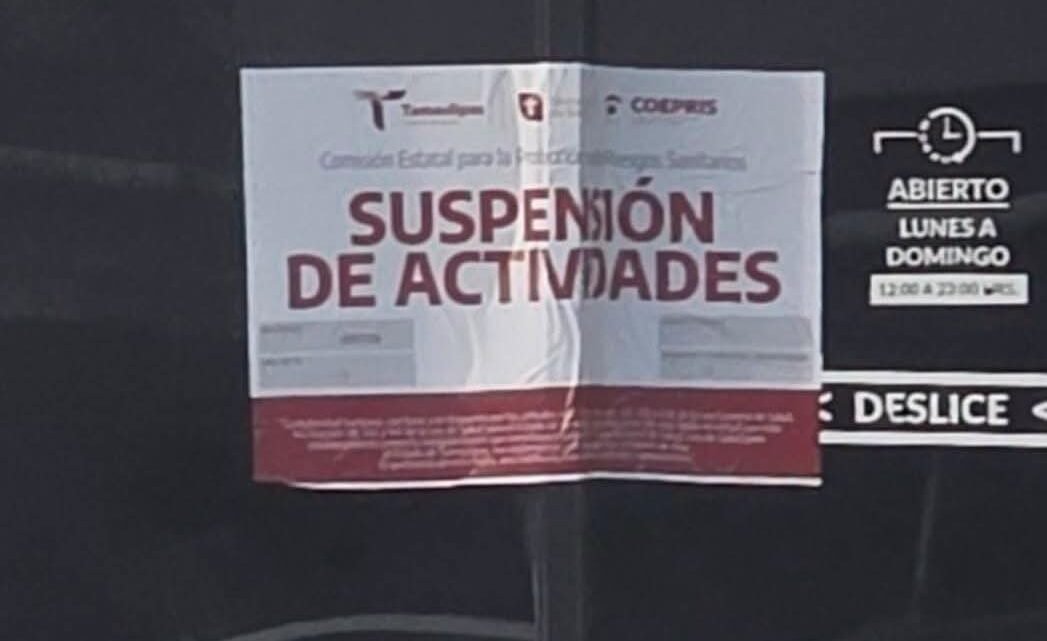 COEPRIS Suspende Cuatro Negocios En Ciudad Madero Por Falta De Aviso De Funcionamiento.