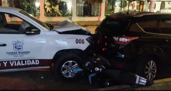 Fiscalía investiga accidente donde murió una persona; Patrulla de Tránsito de Madero estuvo involucrada.